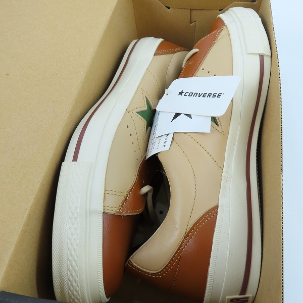 実際に弊社で買取させて頂いた【未使用】CONVERSE/コンバース ONE STAR REFIN OX ワンスター /BEIGE/BRW/GRN/9.5の画像 6枚目