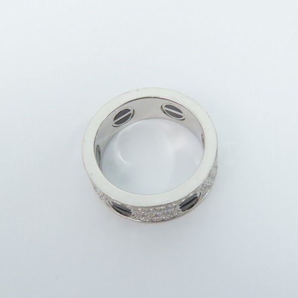 実際に弊社で買取させて頂いたCartier/カルティエ DIAMOND-PAVED CERAMIC LOVE RING ダイヤパヴェ セラミック ラブリング/12号の画像 3枚目