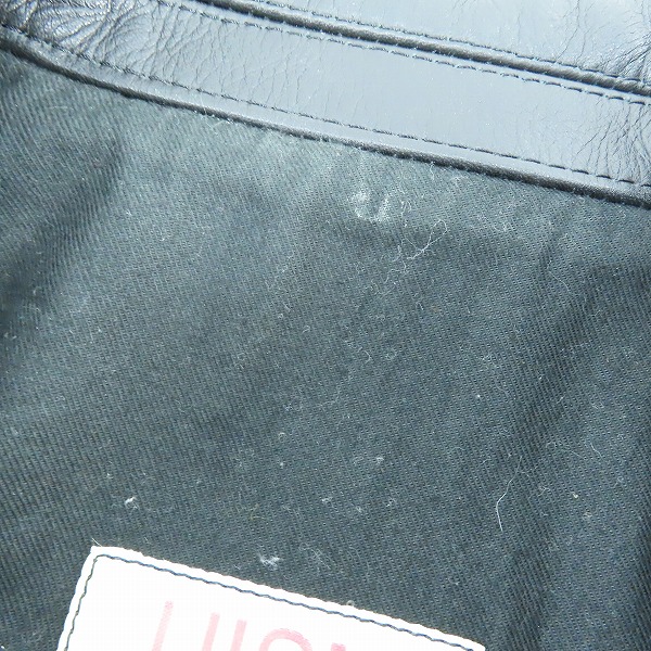 実際に弊社で買取させて頂いたUNDERCOVER/アンダーカバー 09AW EARMUFF MANIAC期 スタッズ装飾 襟付きシングルライダース ジャケット C4211/1の画像 7枚目