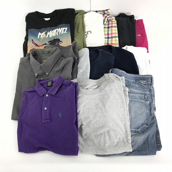 実際に弊社で買取させて頂いた【おまとめ】ディーゼル/ラルフローレン/チャンピオン 等 Tシャツ/半袖シャツ/ハーフパンツ 他