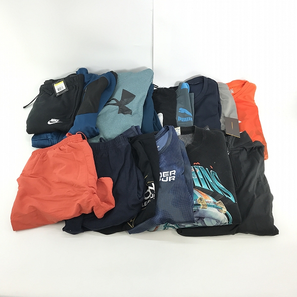 実際に弊社で買取させて頂いた【おまとめ/未使用含む】ナイキ/プーマ/アンダーアーマー 等 スエットパンツ/ジップパーカー/パーカー 他