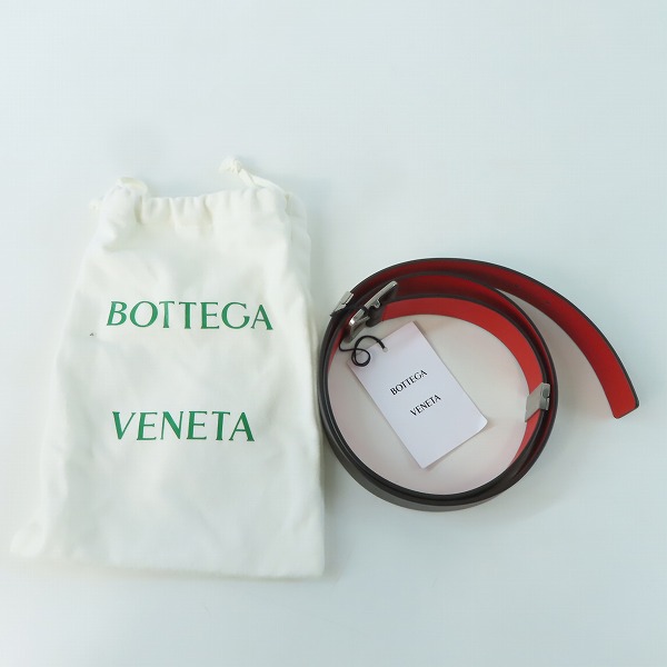 実際に弊社で買取させて頂いた【未使用】BOTTEGA VENETA/ボッテガヴェネタ Reversible Belt/リバーシブルベルト 649371 VA9B0の画像 8枚目