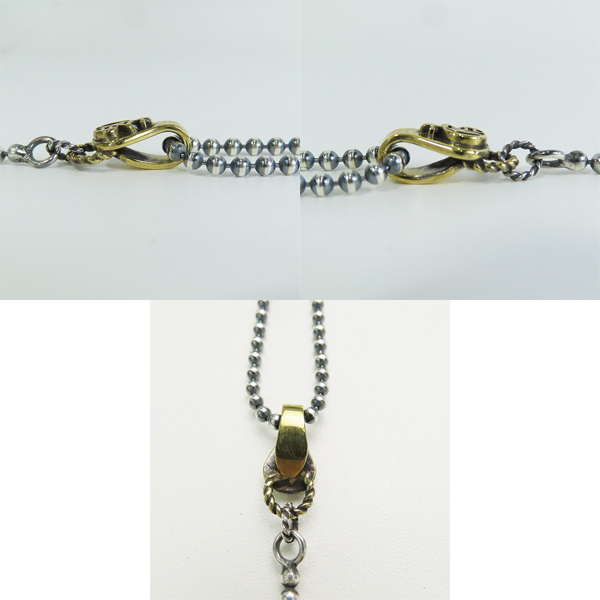 実際に弊社で買取させて頂いた(2)GANGSTERVILLE×Galcia/ギャングスタービル×ガルシア ROSARY/ロザリオ ネックレス シルバー925×ブラスの画像 5枚目