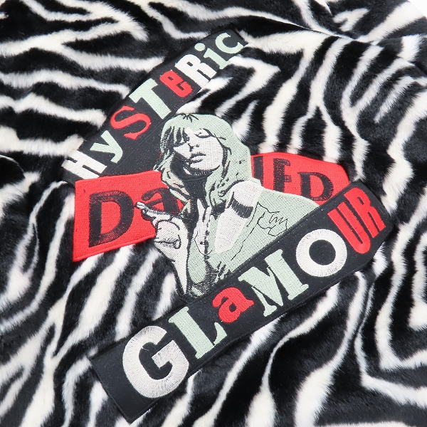 実際に弊社で買取させて頂いたHYSTERIC GLAMOUR/ヒステリックグラマー DAMNED刺繍 フーデッドブルゾン 01183AB01/FREEの画像 5枚目