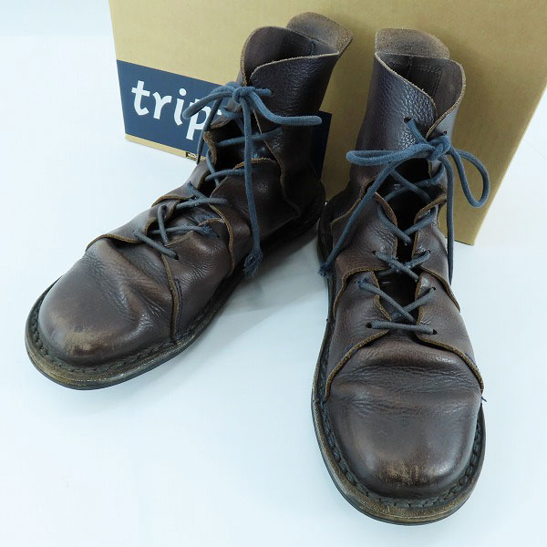 実際に弊社で買取させて頂いたTrippen/トリッペン Nomad blue レースアップ ブーツ NOMAD-WAW212 37