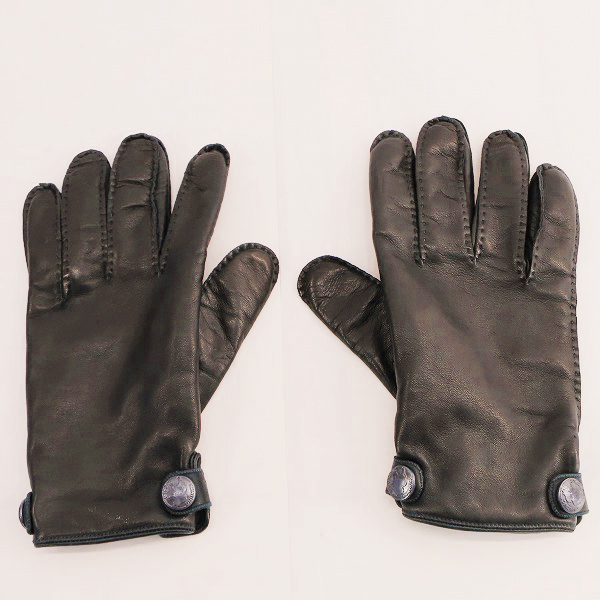 実際に弊社で買取させて頂いたHUNTING WORLD/ハンティングワールド ロゴスナップボタン カウレザー グローブ/手袋 9の画像 1枚目