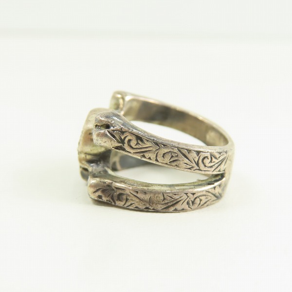 実際に弊社で買取させて頂いた Loree Rodkin/ローリーロドキン パヴェ スカル&ボーンリング 指輪/5.5号の画像 2枚目