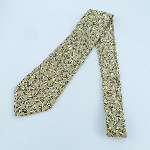 実際に弊社で買取させて頂いたHUNTING WORLD/ハンティングワールド エレファント総柄 ネクタイ