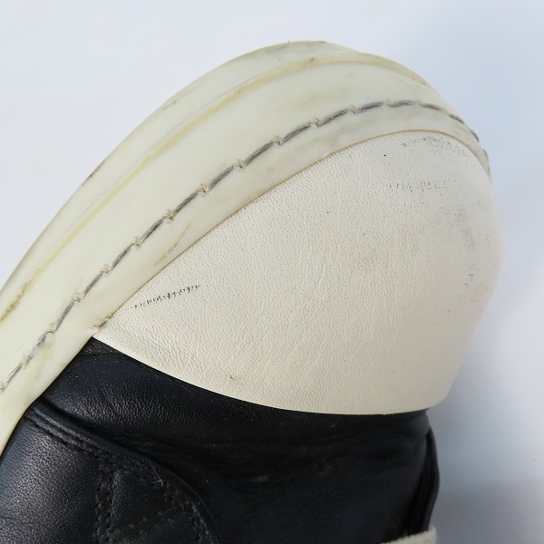 実際に弊社で買取させて頂いたRick Owens/リックオウエンス RAMONES/ラモーンズ サイドジップ スニーカー 31904/41の画像 8枚目