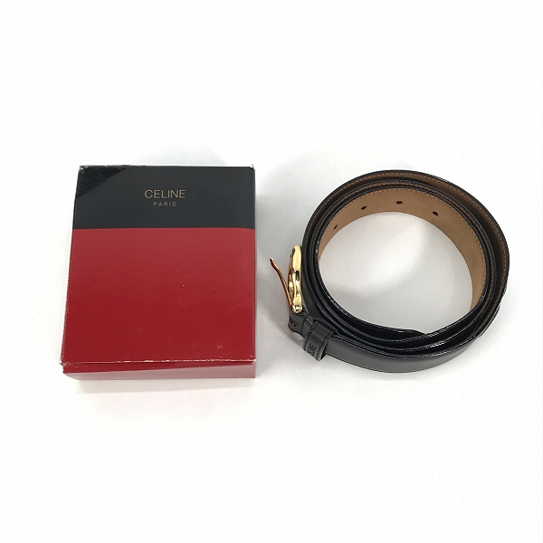 実際に弊社で買取させて頂いたCELINE/セリーヌ レザー ロゴ ベルトの画像 9枚目