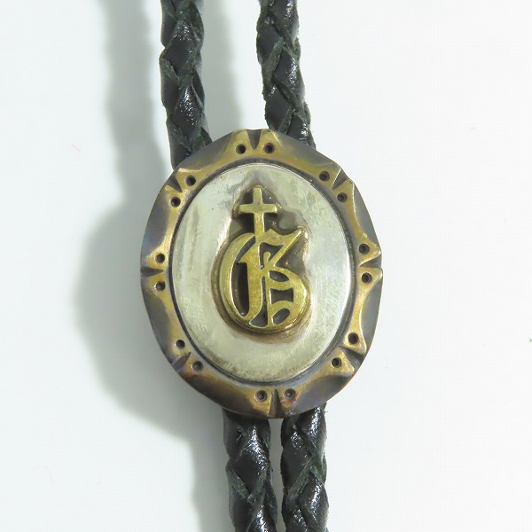 実際に弊社で買取させて頂いた(3)GANGSTERVILLE×Galcia/ギャングスタービル×ガルシア G ループタイ/ボロタイ/ブラス/シルバーの画像 1枚目