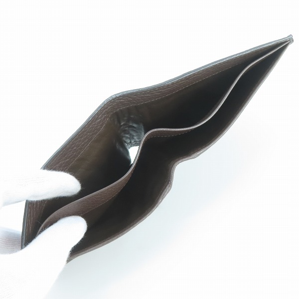 実際に弊社で買取させて頂いたBOTTEGA VENETA/ボッテガヴェネタ レザー二つ折り財布の画像 4枚目