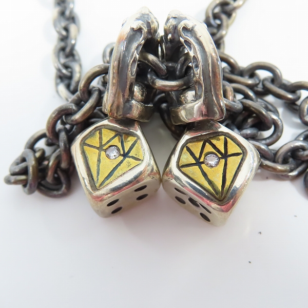 実際に弊社で買取させて頂いた（5）GANGSTERVILLE/ギャングスタービル × galcia/ガルシア DICE TOP/CHIAN SET/ダイス ネックレスの画像 3枚目