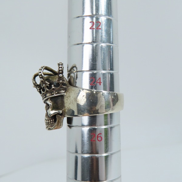 実際に弊社で買取させて頂いたJUSTIN DAVIS/ジャスティンデイビス ESSENTIAL SKUL/エッセンシャルスカルリング SRJ155 w/ルビー 25号の画像 8枚目