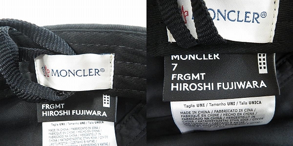 実際に弊社で買取させて頂いた7 MONCLER×FRGMT HIROSHI FUIWARA/モンクレール×フラグメント  BASEBALL CAP ベースボールキャップ UNIの画像 5枚目