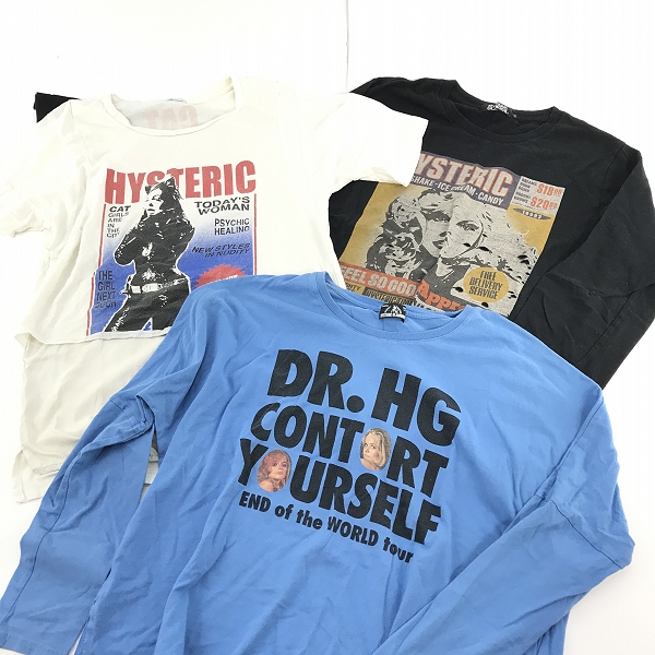 実際に弊社で買取させて頂いた【おまとめ】HYSTERIC GLAMOUR/ヒステリックグラマー DR.HG CONTORT YOURSELF 等 ロンT/Tシャツ/カットソー メンズ/レディースの画像 1枚目