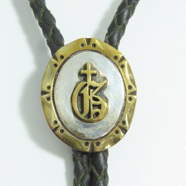 実際に弊社で買取させて頂いた(1)GANGSTERVILLE×Galcia/ギャングスタービル×ガルシア G ループタイ/ボロタイ/ブラス/シルバーの画像 1枚目