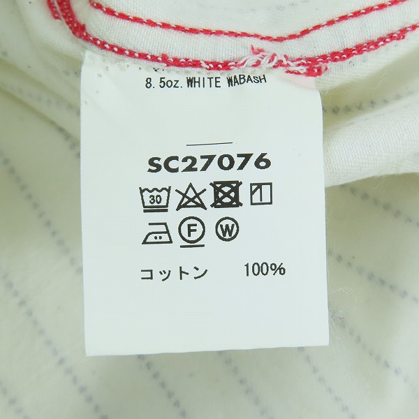 実際に弊社で買取させて頂いたSUGAR CANE/シュガーケーン ドットストライプ柄 長袖シャツ SC27076 Mの画像 3枚目