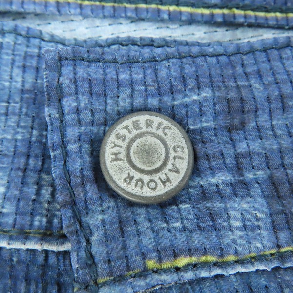 実際に弊社で買取させて頂いたHYSTERIC GLAMOUR/ヒステリックグラマー GOD PATCH DENIM ゴッド パッチ デニム スリムストレートパンツ 02182AP21/Sの画像 6枚目