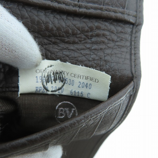 実際に弊社で買取させて頂いたBOTTEGA VENETA/ボッテガヴェネタ レザー二つ折り財布の画像 7枚目