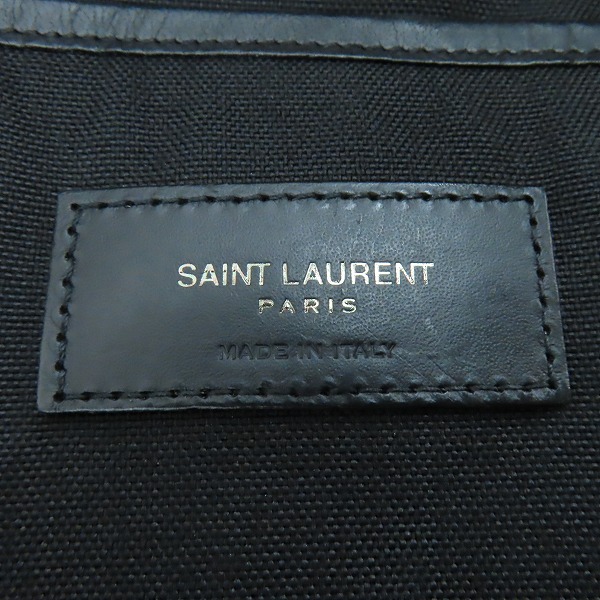 実際に弊社で買取させて頂いたSAINT LAURENT PARIS/サンローランパリ CITY/シティ レザー切替 キャンバス バックパック/リュックサック 534967 0921の画像 4枚目