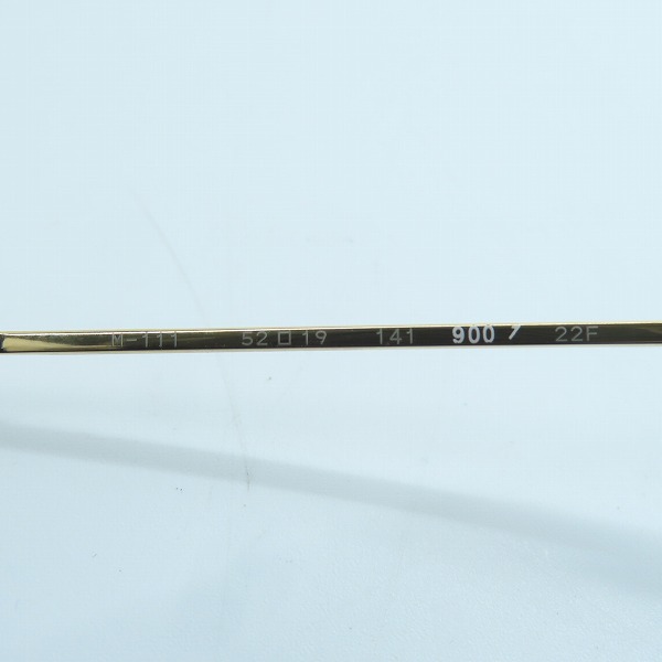 実際に弊社で買取させて頂いた999.9/フォーナインズ メガネフレーム アイウェア M-111 9001の画像 5枚目