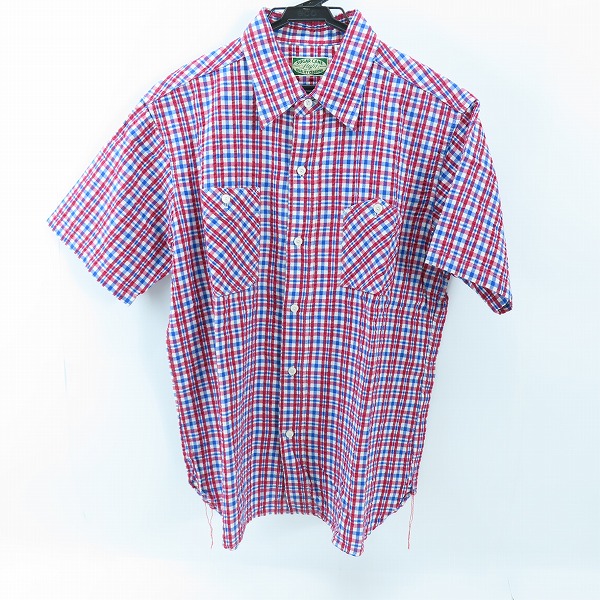 実際に弊社で買取させて頂いたSUGAR CANE/シュガーケーン チェック柄 半袖 シャツ SC36557 M