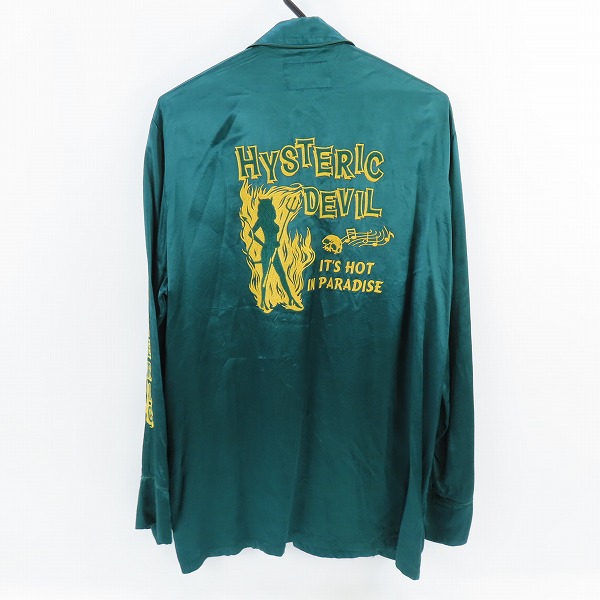 実際に弊社で買取させて頂いたHYSTERIC GLAMOUR/ヒステリックグラマー HYSTERIC DEVIL刺繍 シャツジャケット 02181AH04/Lの画像 1枚目