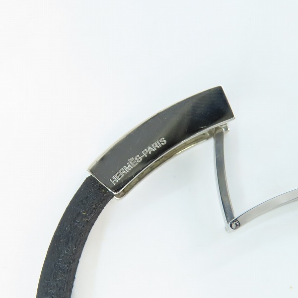 実際に弊社で買取させて頂いたHERMES/エルメス レザー×メタル ブレスレットの画像 7枚目