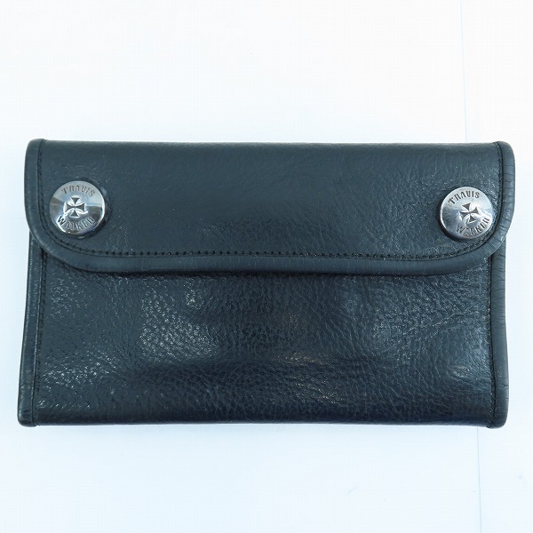 実際に弊社で買取させて頂いた【難有り】TRAVIS WALKER/トラヴィスワーカー クロスパッチ 3つ折り レザーウォレット/財布