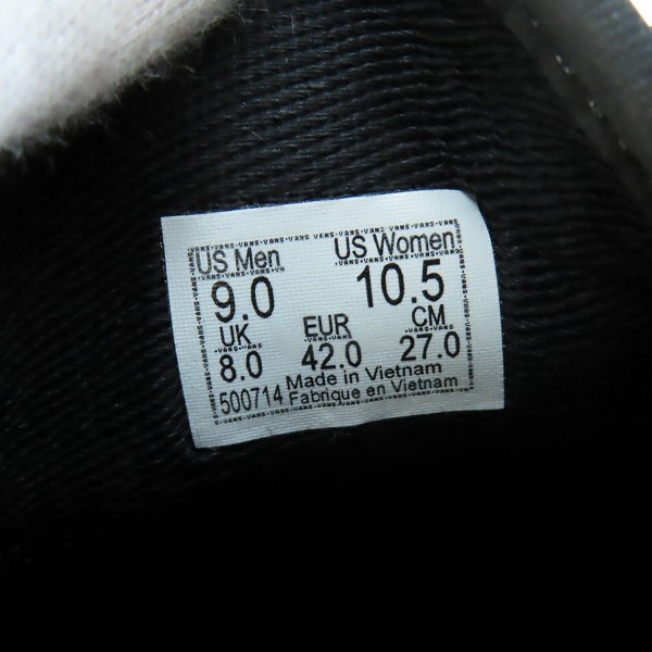 実際に弊社で買取させて頂いたVANS×White Mountaineerin/バンズ×ホワイトマウンテニアリング AUTHENTIC 44 DX オーセンティック スニーカーVN0A7Q5CBMX /27の画像 5枚目