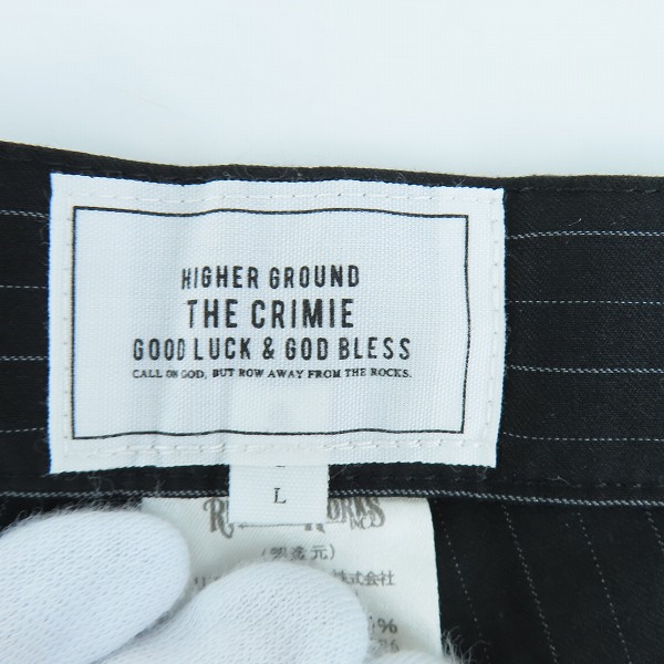 実際に弊社で買取させて頂いたTHE CRIMIE/クライミー STRIPE PANTS ストライプパンツ ブラック Lの画像 3枚目