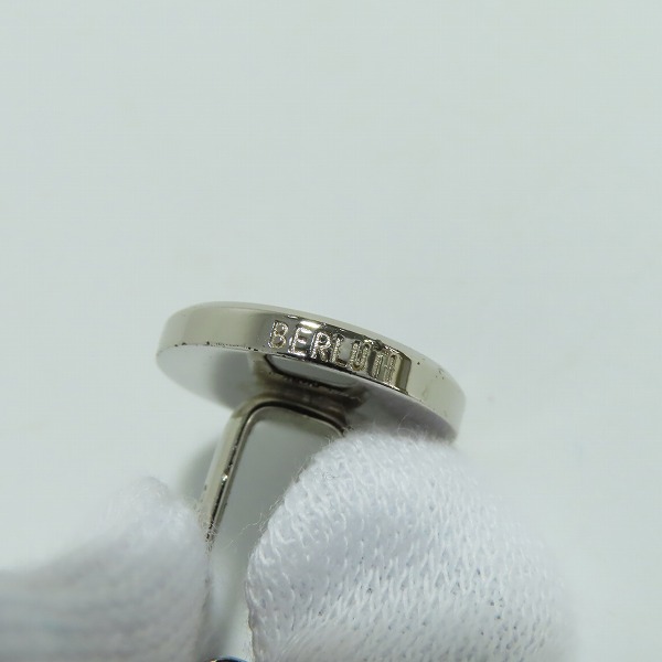 実際に弊社で買取させて頂いたBerluti/ベルルッティ ヴェネチア スクリットレザー パラジウム仕上げ カリグラフィ カフリンクスの画像 5枚目