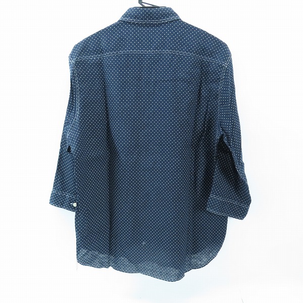 実際に弊社で買取させて頂いたSUGAR CANE/シュガーケーン ドット 七分 シャツ SC35784 Mの画像 1枚目