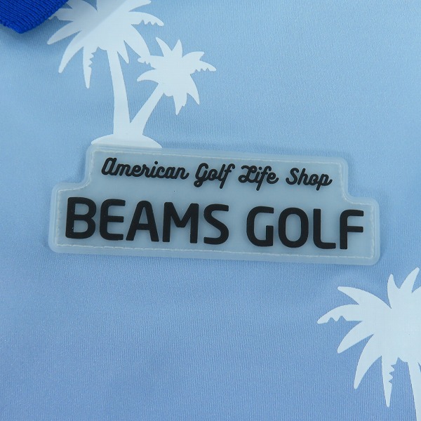 実際に弊社で買取させて頂いた【未使用】BEAMS GOLF/ビームスゴルフ ORANGE LABEL/グラデーション パームツリー ポロシャツ 82-02-0565-444/Mの画像 5枚目