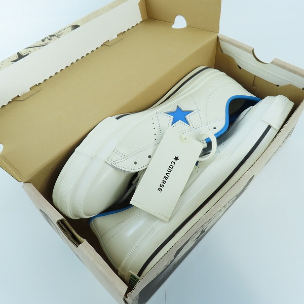 実際に弊社で買取させて頂いた【未使用】CONVERSE/コンバース ONE STAR J OX ワンスター WHT/BLU/10.5の画像 8枚目
