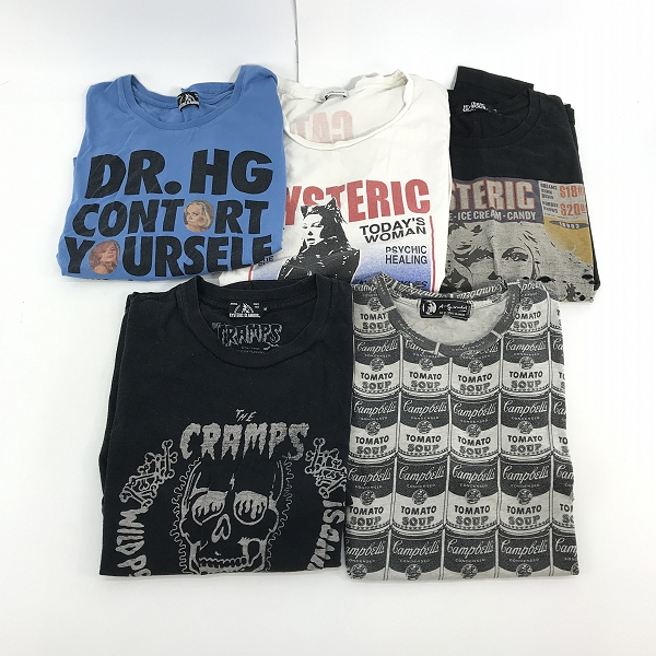 実際に弊社で買取させて頂いた【おまとめ】HYSTERIC GLAMOUR/ヒステリックグラマー DR.HG CONTORT YOURSELF 等 ロンT/Tシャツ/カットソー メンズ/レディース