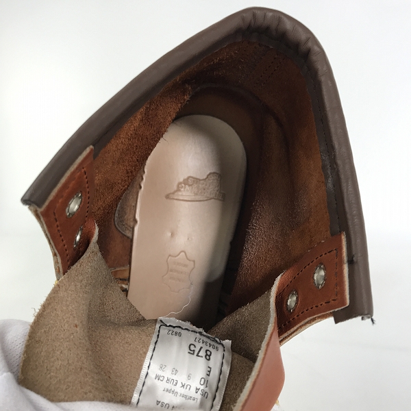 実際に弊社で買取させて頂いたRED WING/レッドウィング アイリッシュセッター 羽根タグ ブーツ 875/10Eの画像 4枚目