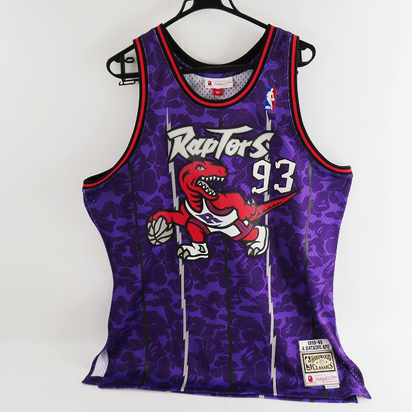 実際に弊社で買取させて頂いたMitchell＆Ness/ミッチェルアンドネス NBA BAPE/ベイプ トロント ラプターズ #93 ユニフォーム/XLの画像 0枚目
