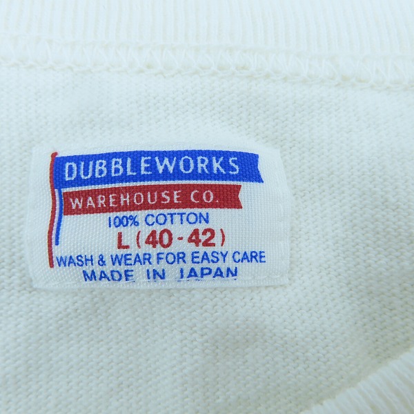 実際に弊社で買取させて頂いたDUBBLEWORKS/ダブルワークス 胸刺繍 半袖Tシャツ/Lの画像 2枚目