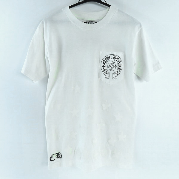 実際に弊社で買取させて頂いた【JPタグ】CHROME HEARTS/クロムハーツ 胸ポケット ホースシュー スタープリント 半袖 Tシャツ 2212-304-0645/S