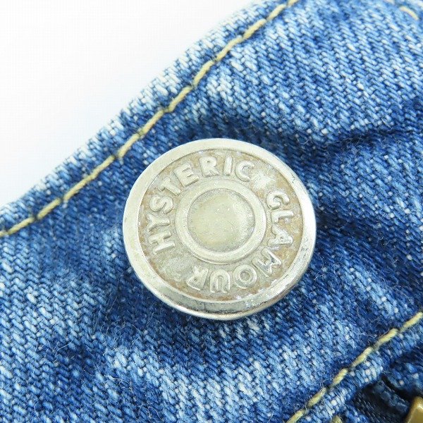 実際に弊社で買取させて頂いたHYSTERIC GLAMOUR/ヒステリックグラマー SPACE MUSIC刺繍 Aラインデニムスカート 01222AK01/27の画像 7枚目