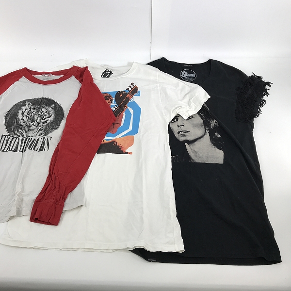 実際に弊社で買取させて頂いた【おまとめ】HYSTERIC GLAMOUR/ヒステリックグラマー THE ROLLING STONES/ David Bowie 等 カットソー メンズ/レディースの画像 1枚目