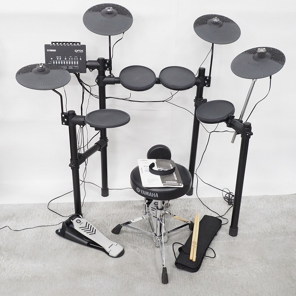実際に弊社で買取させて頂いた★YAMAHA/ヤマハ DTX402シリーズ DTX452KUPGS 電子ドラム 3シンバル キックペダル・スローン付【動作確認済】