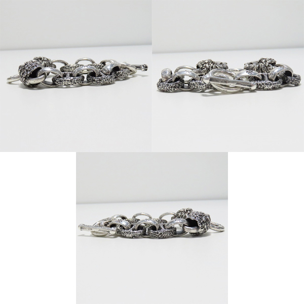 実際に弊社で買取させて頂いた【ギャラ付き】Gabor/ガボール 2ライオンヘッドリンクブレスレットの画像 2枚目