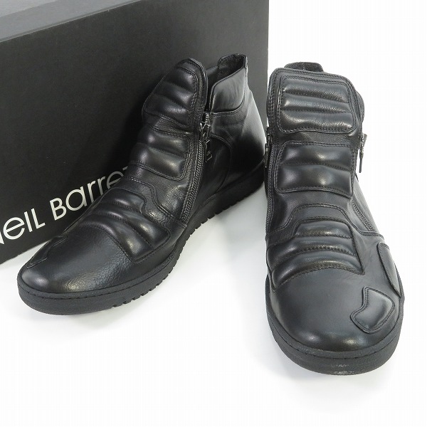 実際に弊社で買取させて頂いたNEIL BARRETT/ニールバレット 両サイドジップ レザースニーカー 5211483054/42