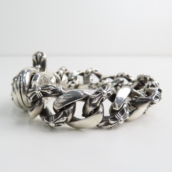 実際に弊社で買取させて頂いた【インボイス有】CHROME HEARTS/クロムハーツ ファンシーチェーン クリップ ブレスレットの画像 2枚目