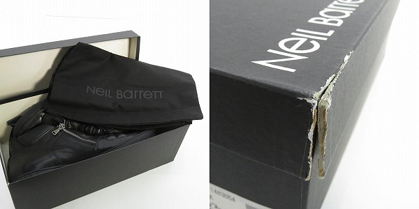 実際に弊社で買取させて頂いたNEIL BARRETT/ニールバレット 両サイドジップ レザースニーカー 5211483054/42の画像 8枚目