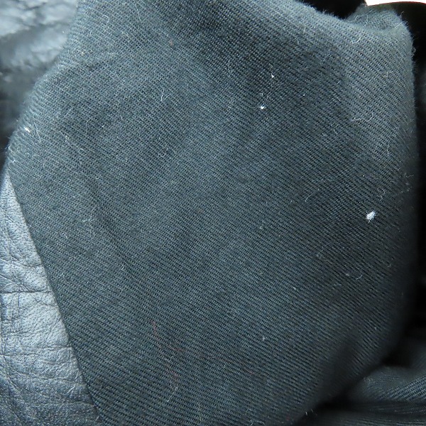 実際に弊社で買取させて頂いたUNDERCOVER/アンダーカバー 09AW EARMUFF MANIAC期 スタッズ装飾 襟付きシングルライダース ジャケット C4211/1の画像 8枚目