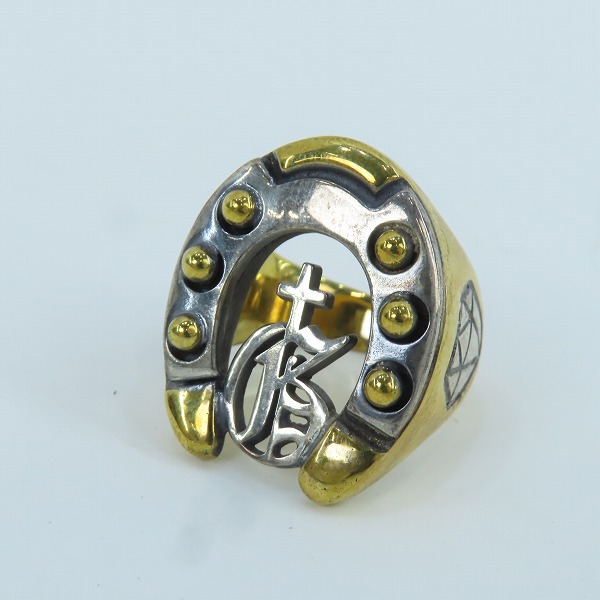 実際に弊社で買取させて頂いたGangsterville×galcia/ギャングスタービル×ガルシア Horse Shoe Trademark Ring/ホースシューリング/15.5号